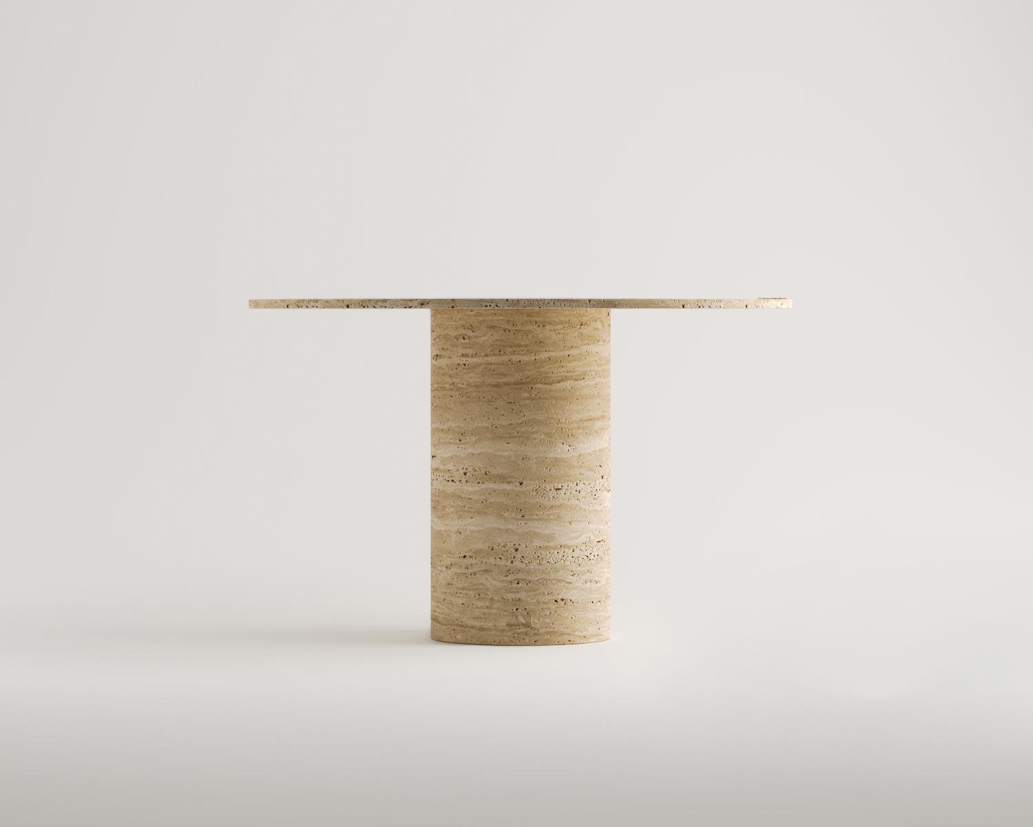 Yuvarlak Yemek Masası Traverten Zack