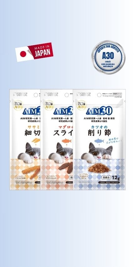 AIM30 Multivitamin 3'lü Avantajlı Paket Palamut Gevreği, Tavuk Fileto, Ton Balıklı Atıştırmalık