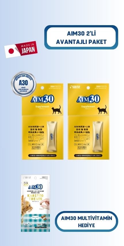 AIM30 SUPPLEMENT 2'li AVANTAJLI PAKET 1 MULTİVİTAMİN HEDİYELİ