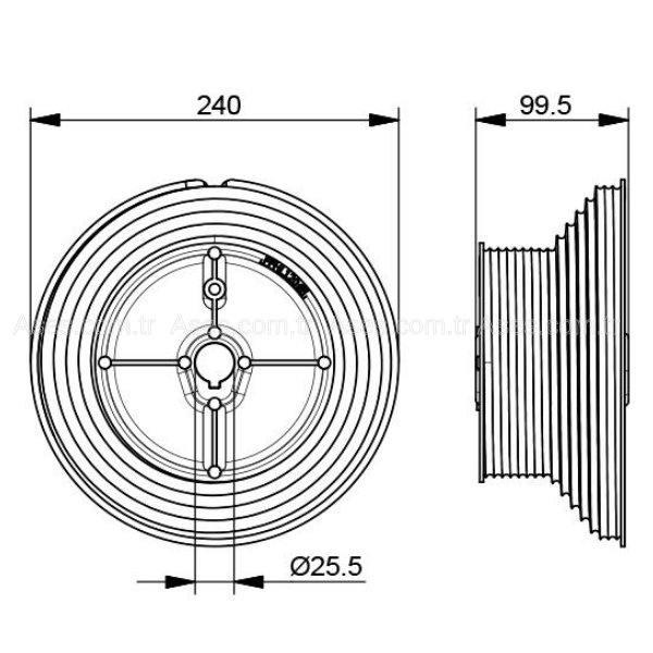 AsesASE.HL120RSeksiyonel Tambur HL120R (Sol) Endüstriyel Kapı Tamburu