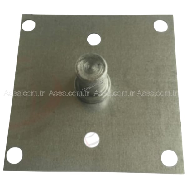 WHİTE FORMAKS.075.00.ROBÇelik Plaka 75x75x12mm Pimli Duvar Tipi Kare