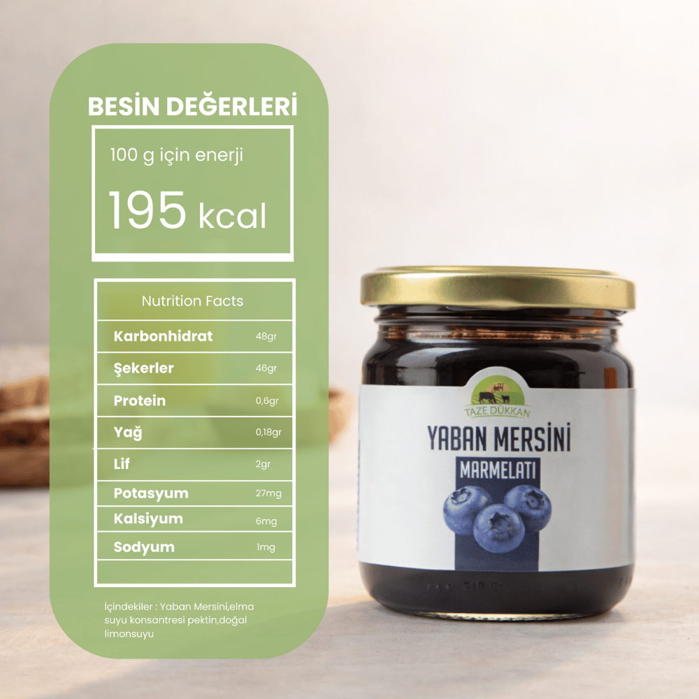 3 Adet Yaban Mersini Marmelatı alana 1 Adet HediyeTaze Dükkan Üretim Ürünleri