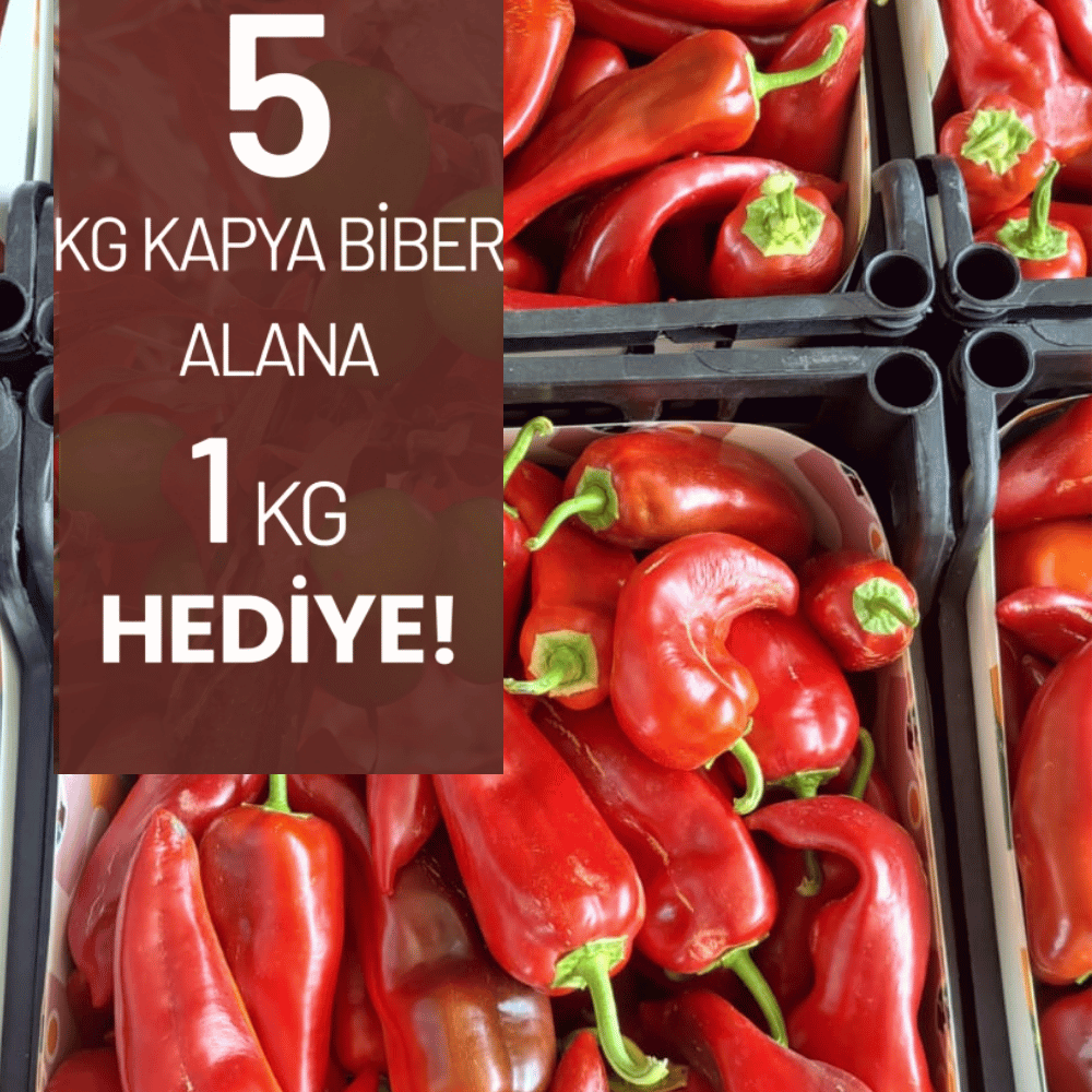 5 kg Kırmızı Kapya Biber alana 1kg HediyeSebzeler ve Yeşillikler