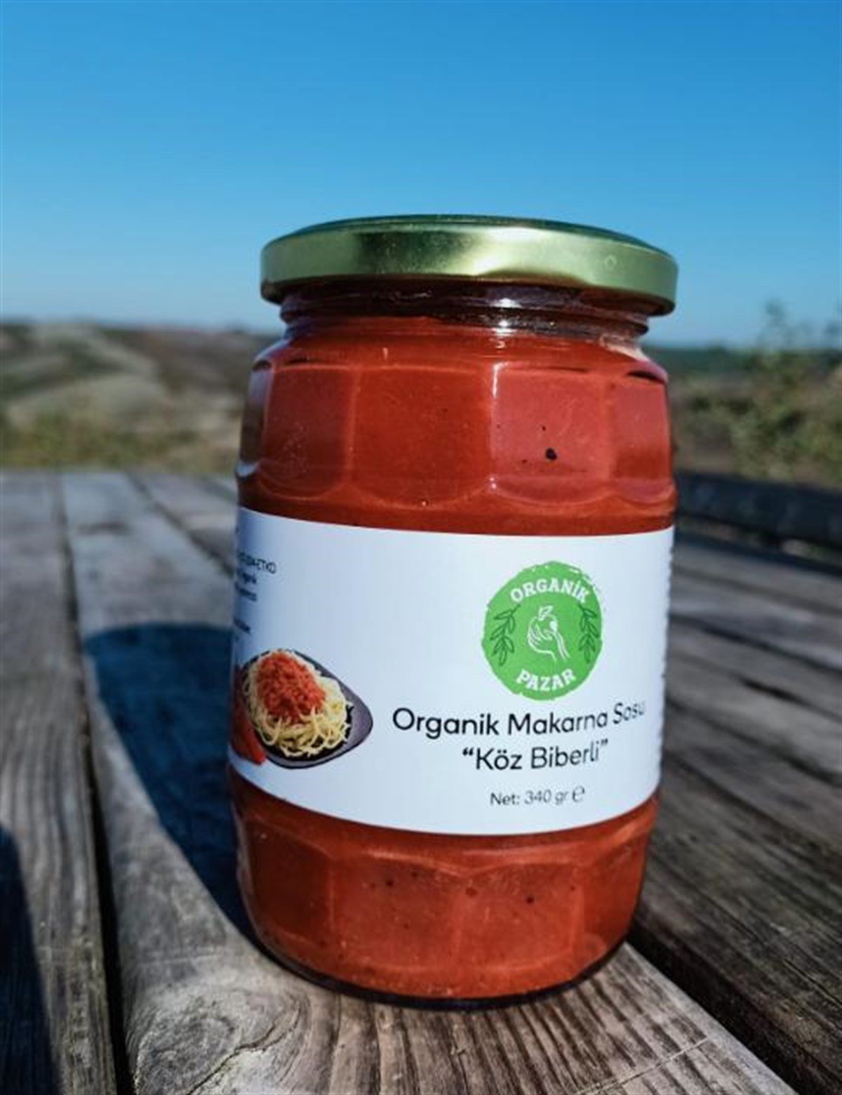 Aslanoba Çiftliği Organik Makarna Sosu 'Közbiberli' (340gr)