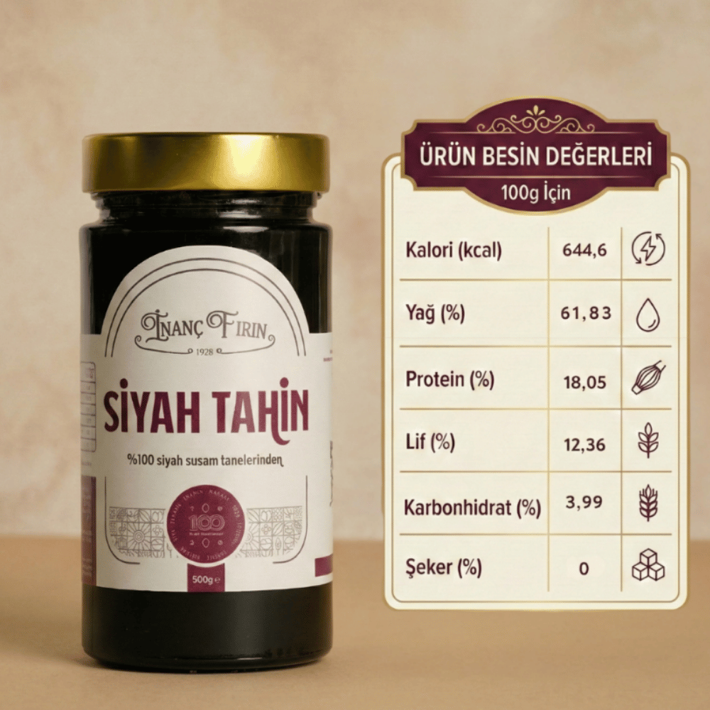 İnanç Fırın Siyah Tahin 500grPekmez Tahin