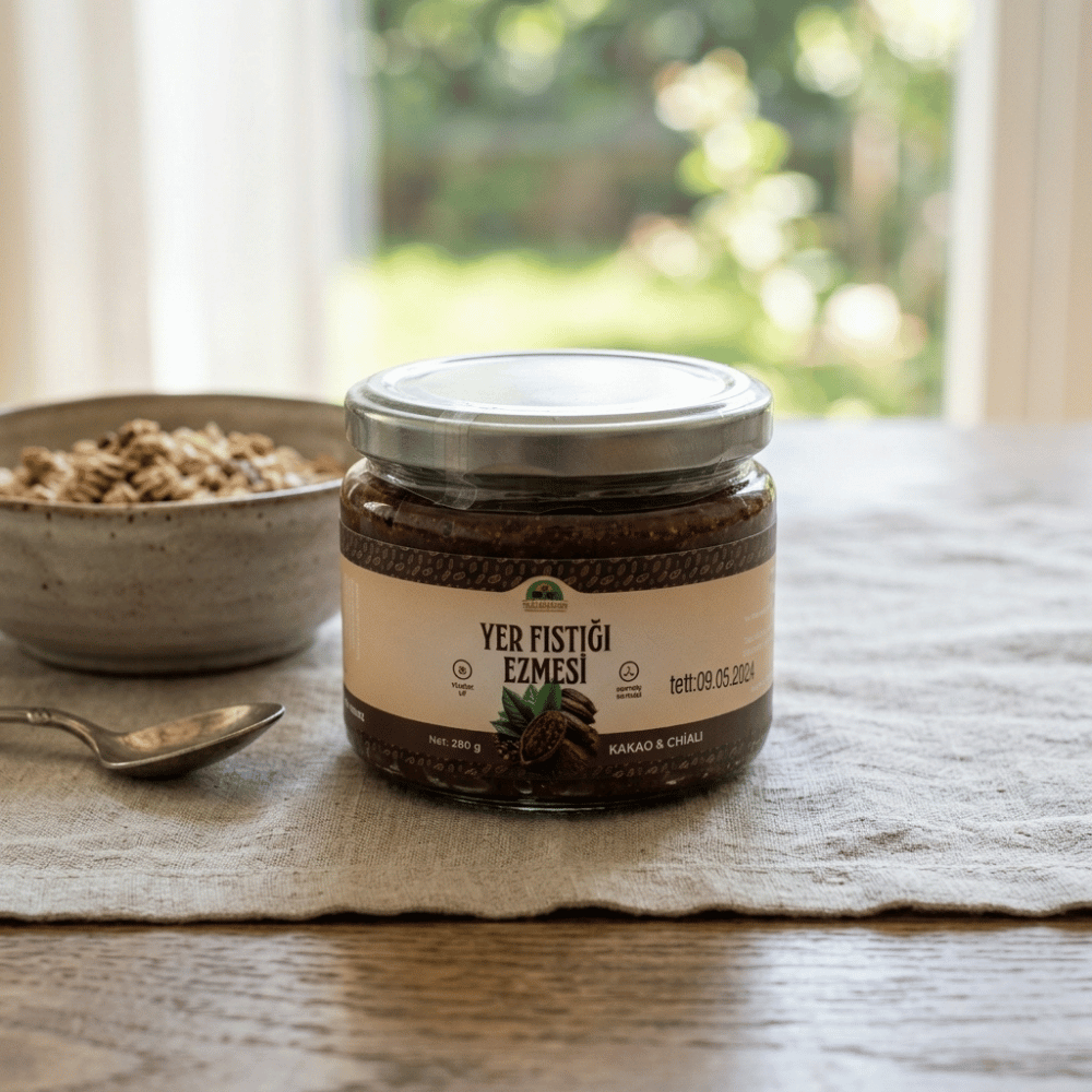 Kakao & Chia Yer Fıstığı Ezmesi  280grSürülebilir Kremalar