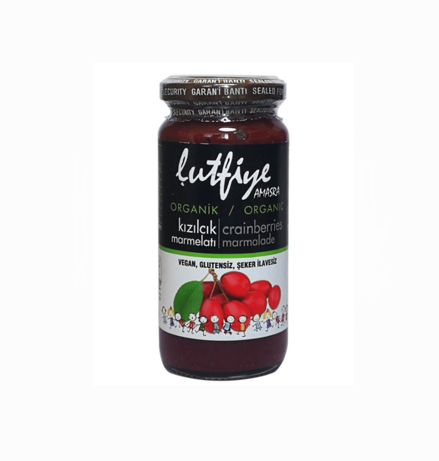 Lütfiye Organik Kızılcık Marmelatı 280 gr