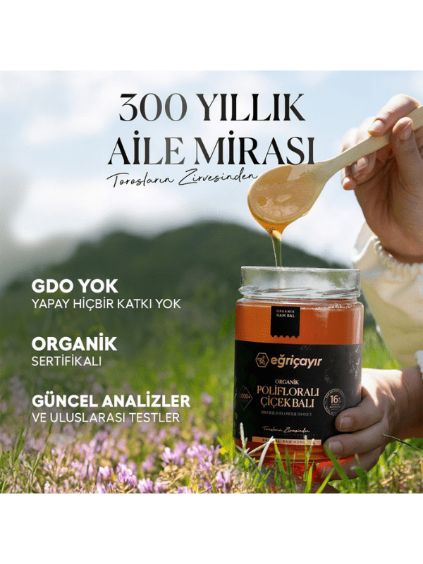 Organik Polifloralı(çok çiçekli) Bal  850gr