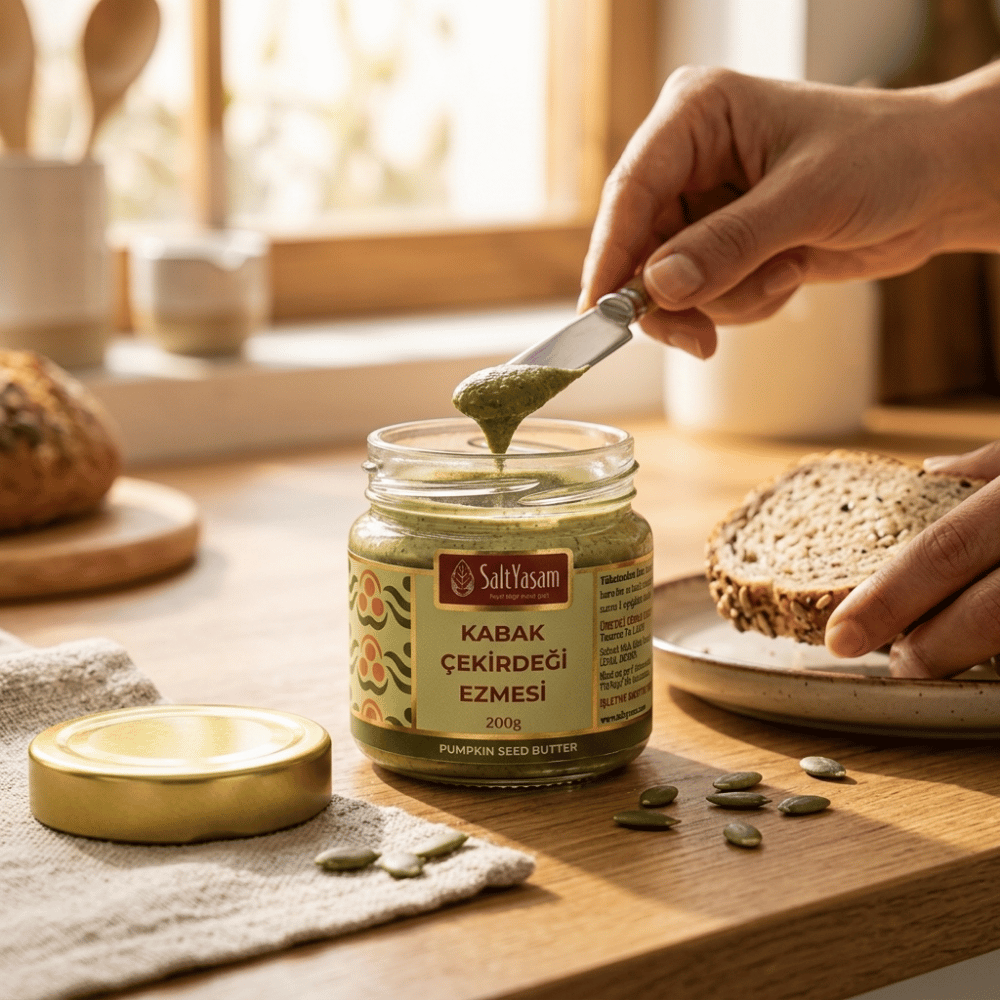 Sade Kabak Çekirdeği Ezmesi 200gr (Avusturya Menşeli )Sürülebilir Kremalar