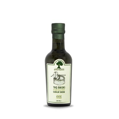 Şeker Hanım Taş Baskı Soğuk Sıkım Zeytinyağı 250 Ml (2021 Hasat)