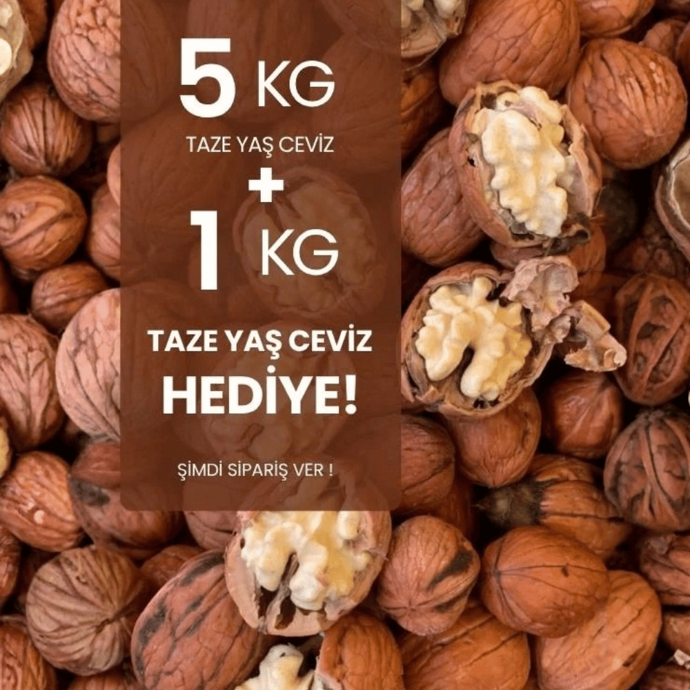 Taze Ceviz (Yaş Ceviz) 5 kg alana 1 kg HediyeMevsim Meyveleri