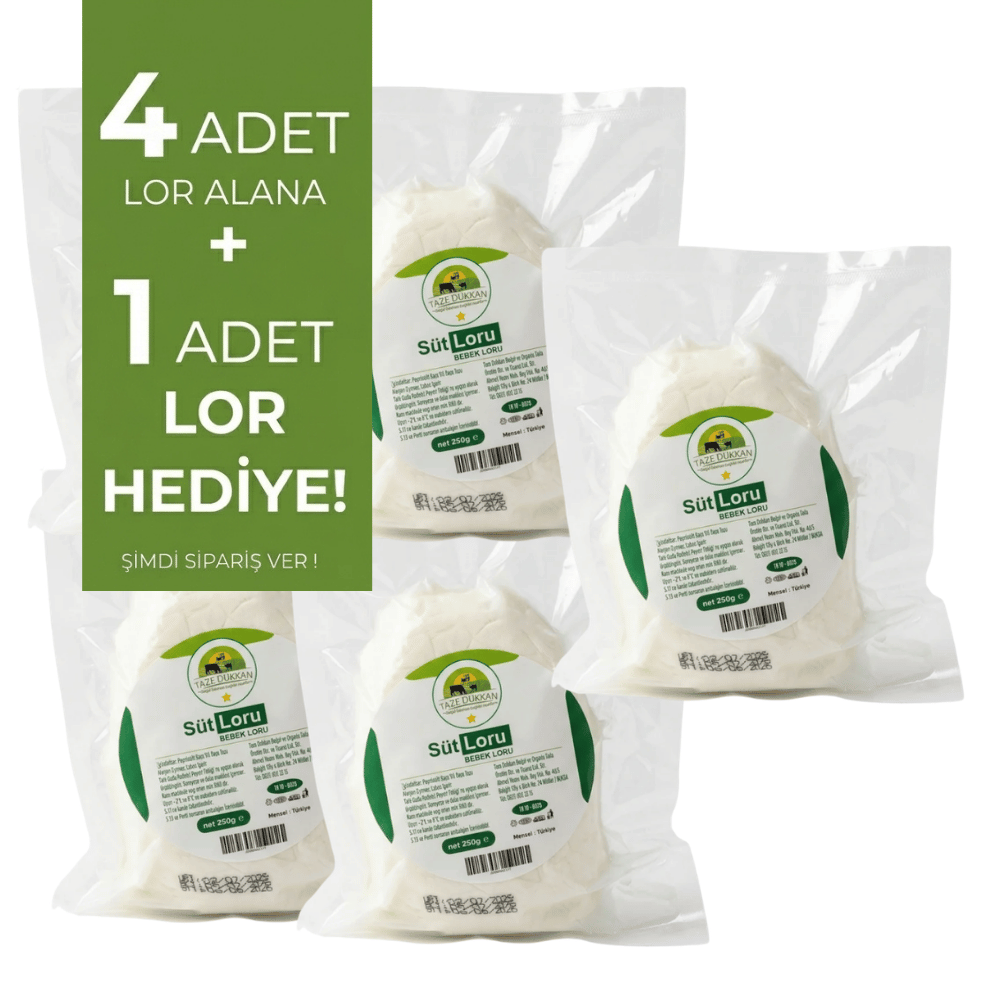 Taze Dükkan Bebek Loru 4 Adet Alana 1 Adet Hediye 250-270 g x 5Bebek Süt Ürünleri