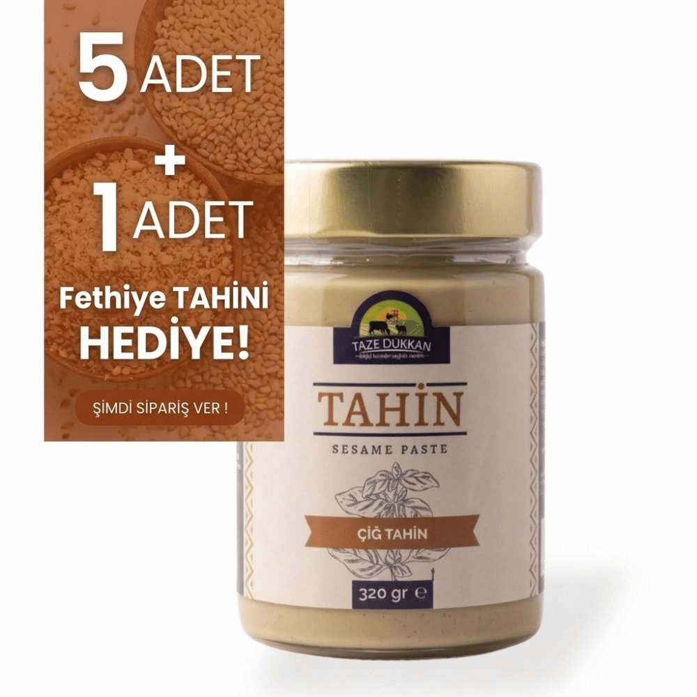 Taze Dükkan Fethiye Tahini 5 Adet Alana 1 Adet HediyePekmez Tahin