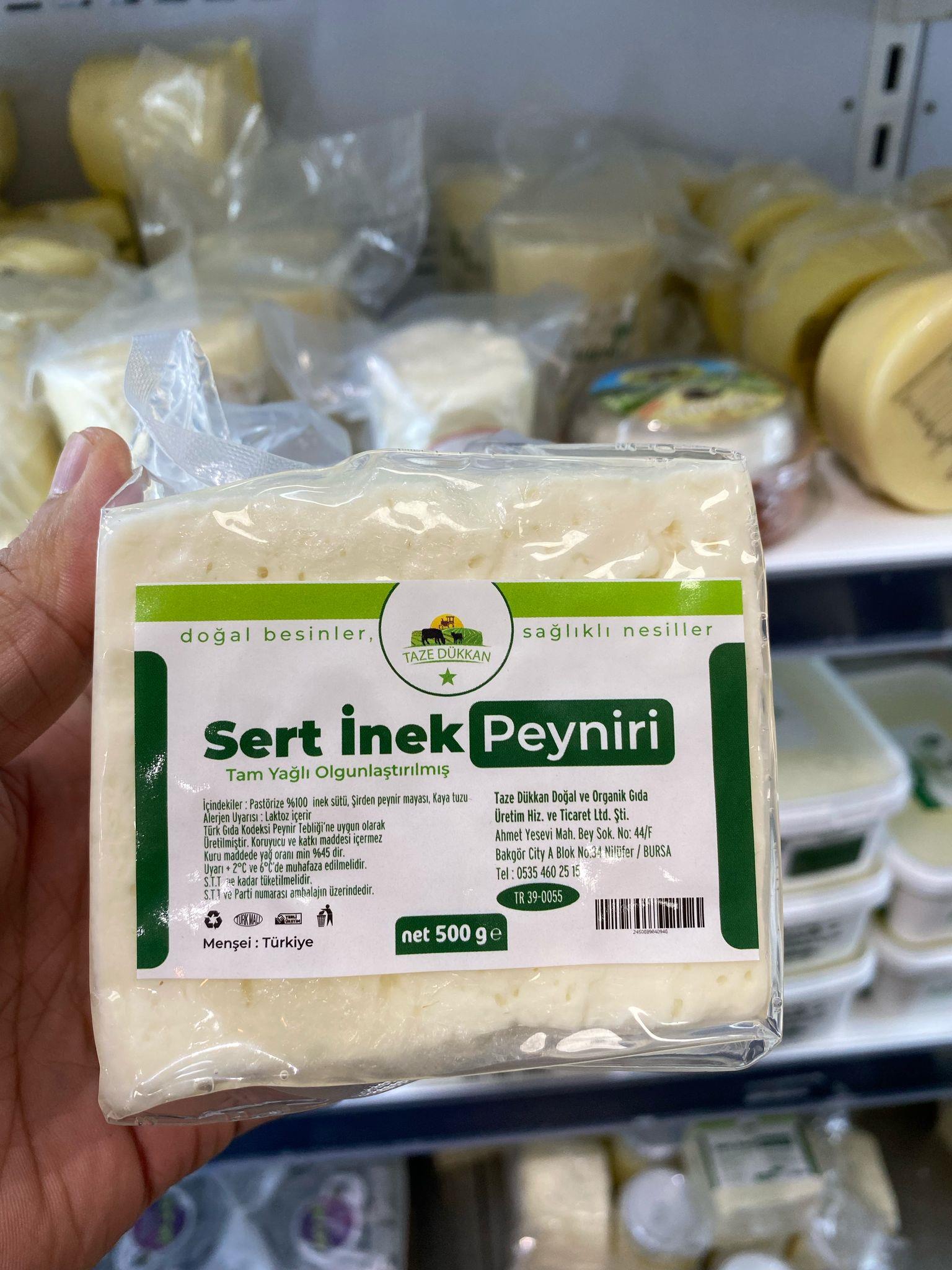 Taze Dükkan Sert İnek Peyniri 500gr