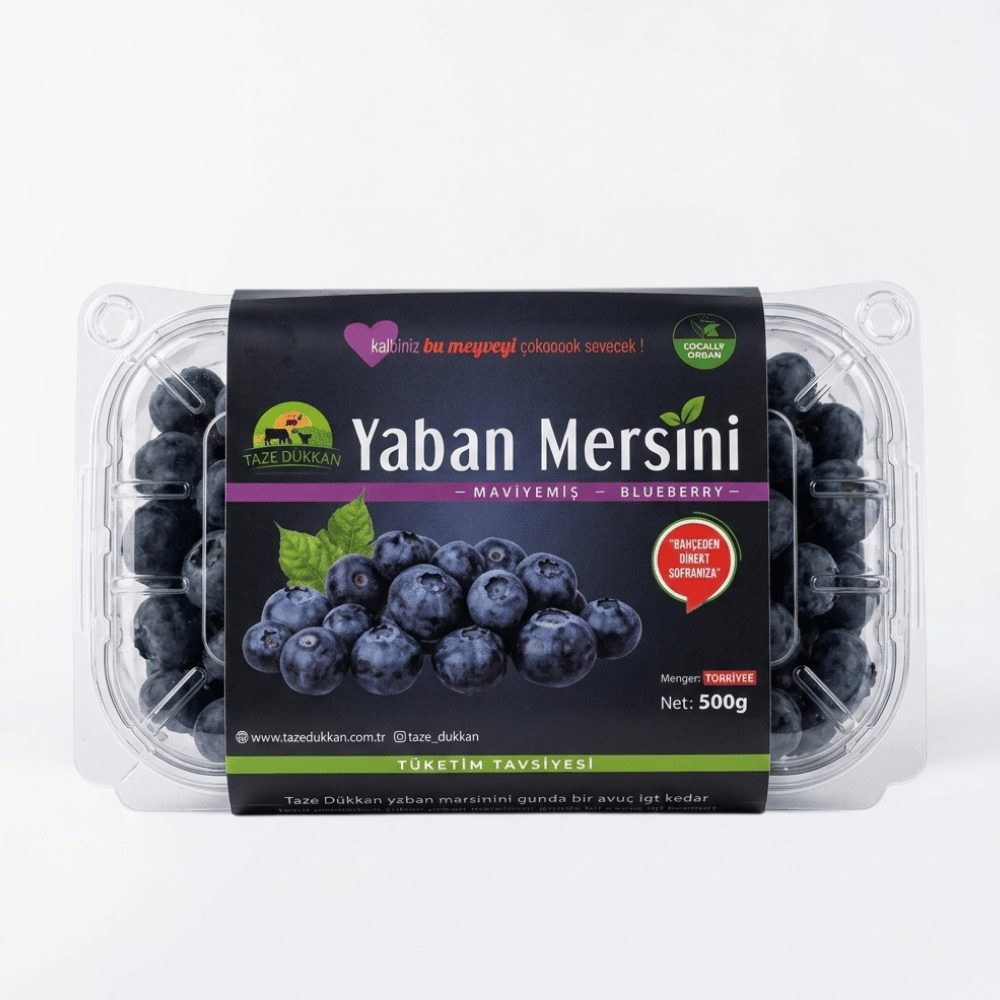 Taze Orta Boy Yaban Mersini (Blueberry)Yaban Mersini ve Orman Meyveleri