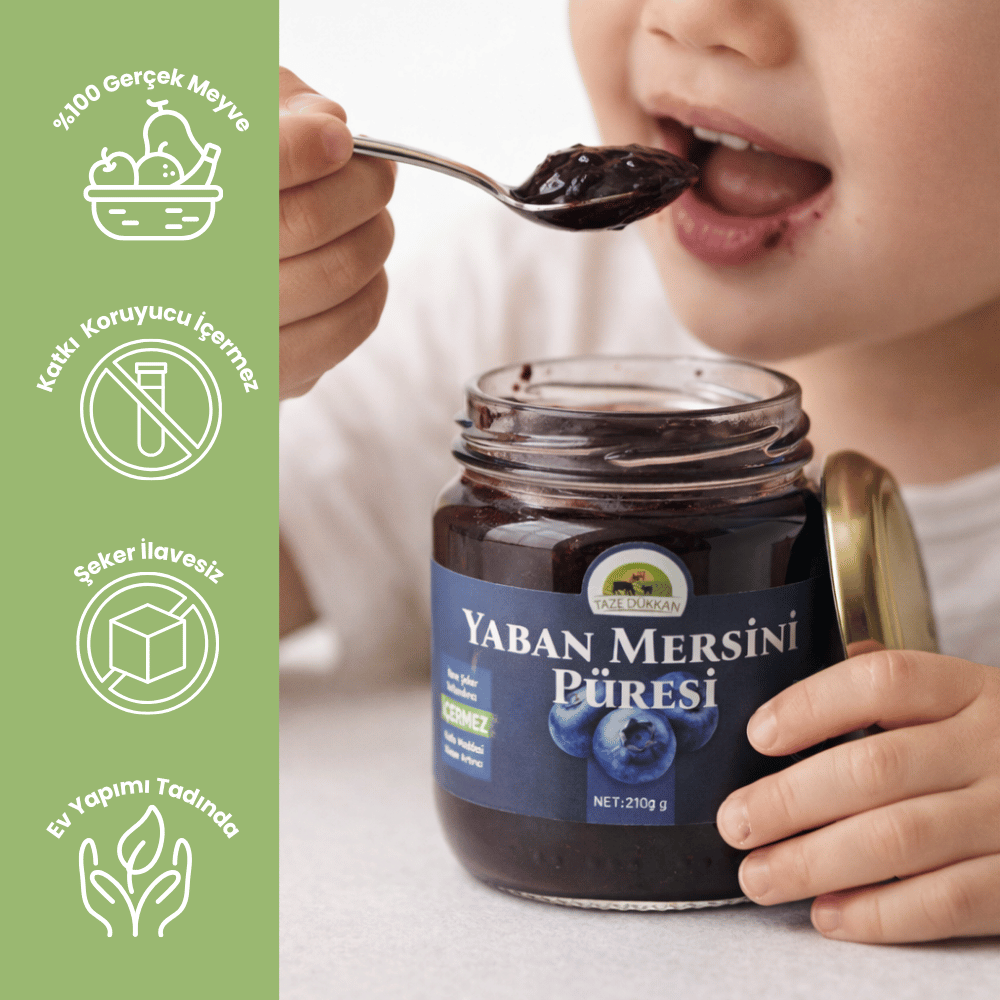 Yaban Mersini Püresi 210 gYaban Mersini ve Orman Meyveleri