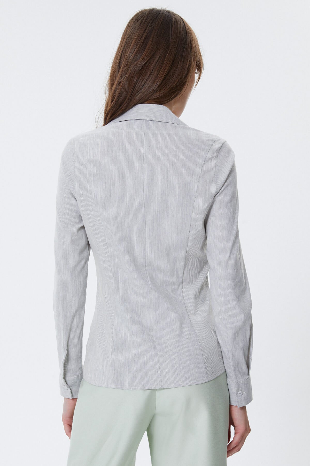 Gri Slim Fit Gömlek