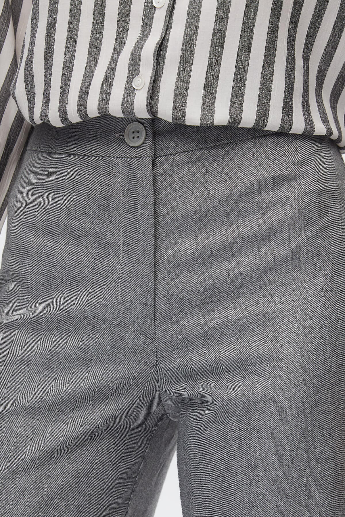 Gri Wide Leg Pantolon