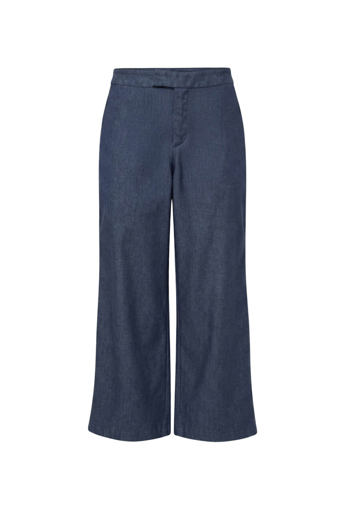 Koyu Mavi Yüksek Bel Culotte Pantolon
