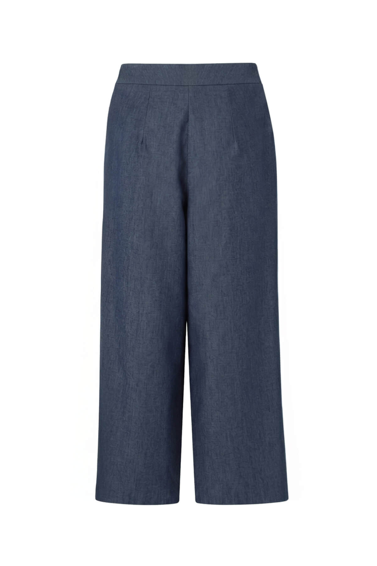 Koyu Mavi Yüksek Bel Culotte Pantolon