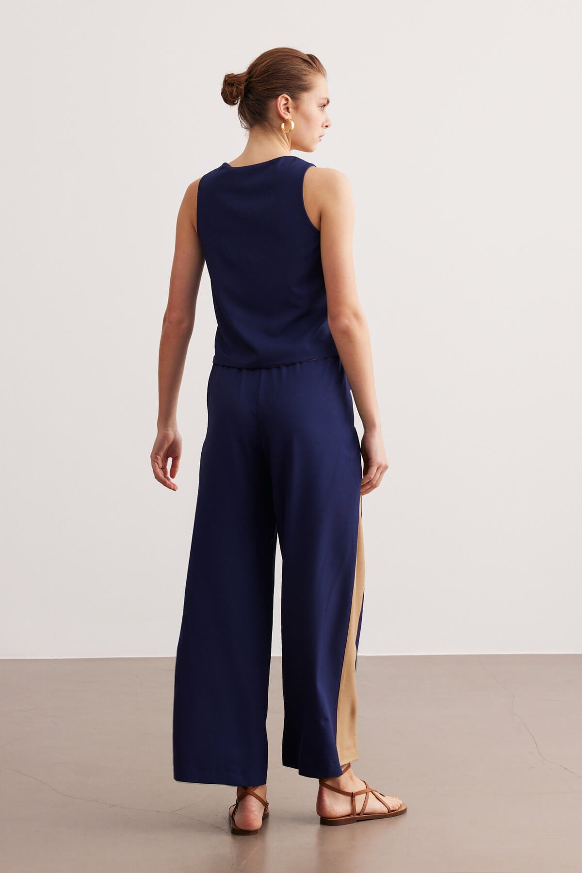 Lacivert Basic Krep Takım