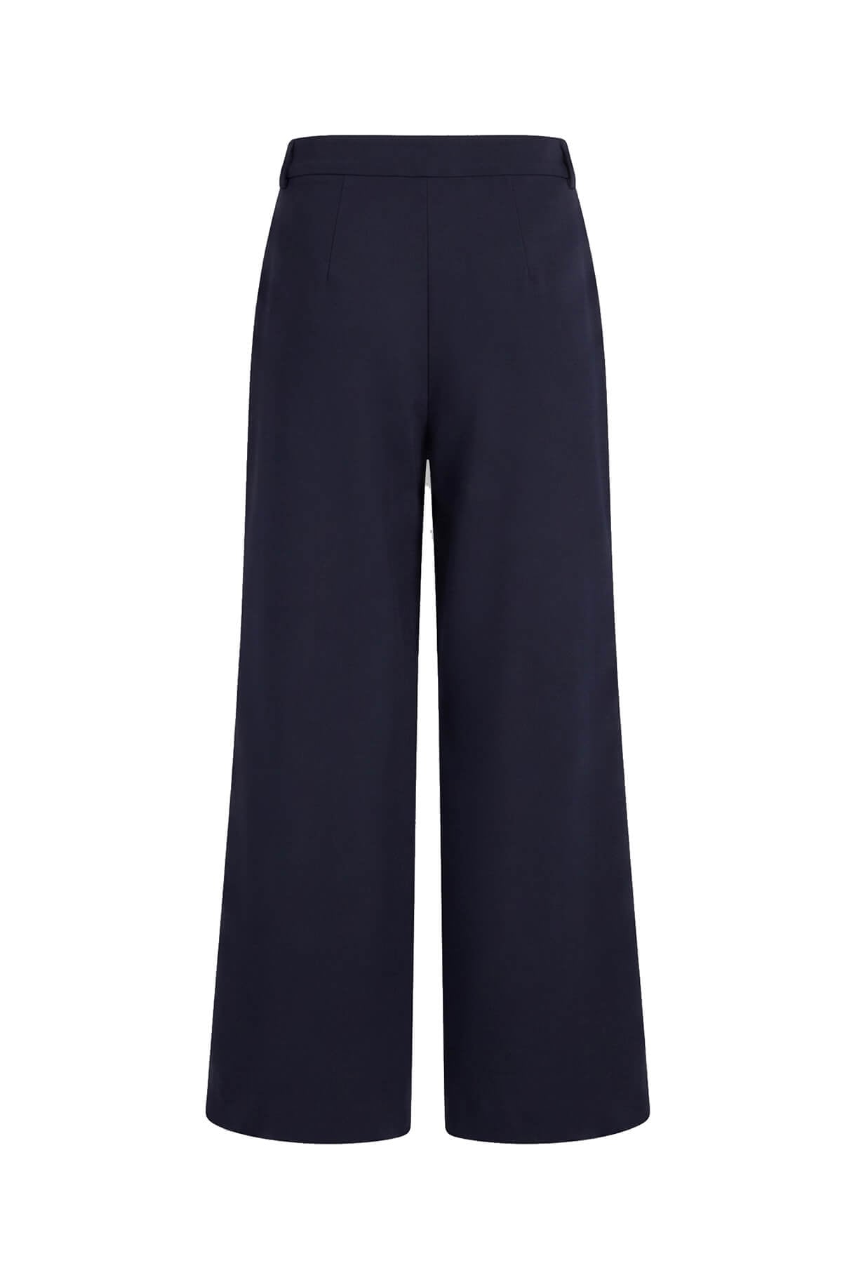 Lacivert Yüksek Bel Culotte Pantolon