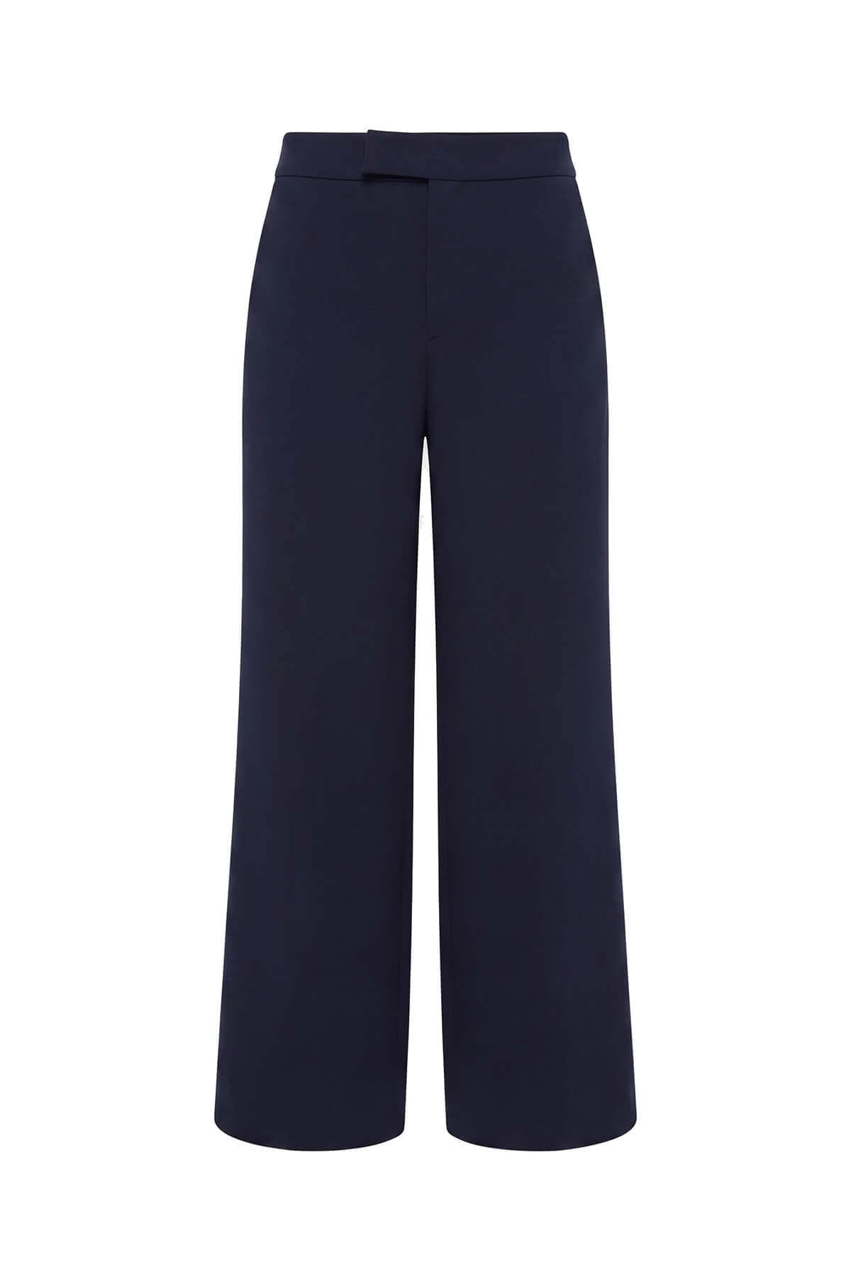 Lacivert Yüksek Bel Culotte Pantolon