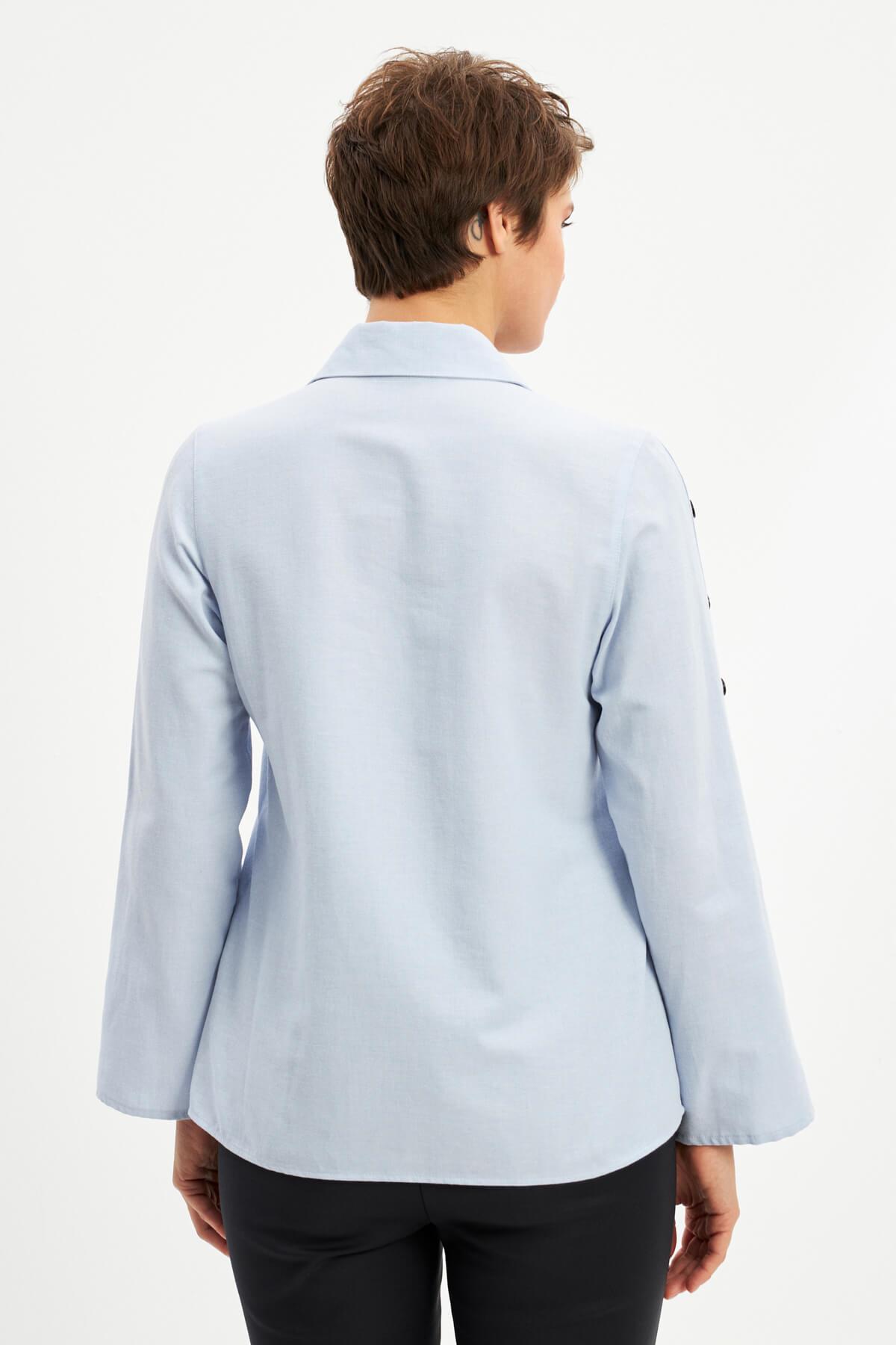 Mavi Basic Düğme Detaylı Gömlek