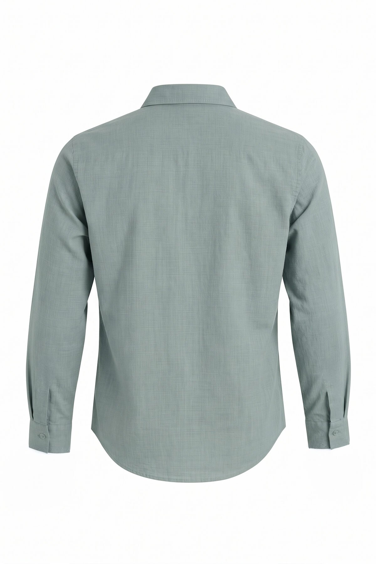 Mavi Çift Cep Kapaklı Gömlek