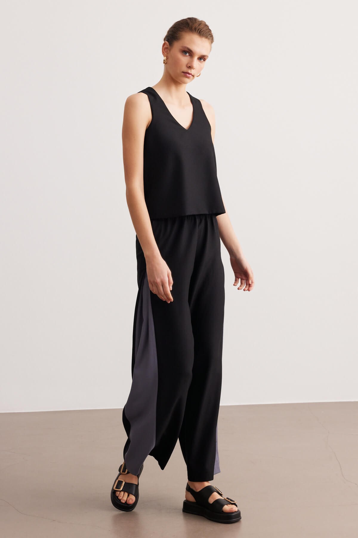 Siyah Basic Krep Takım