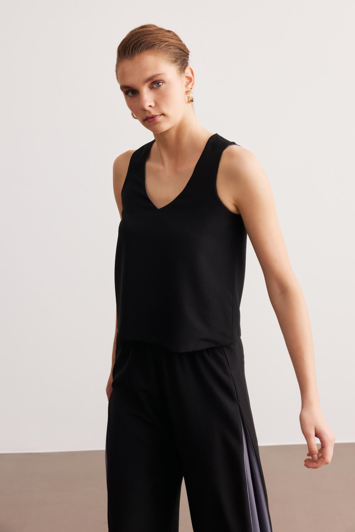 Siyah Basic Krep Takım