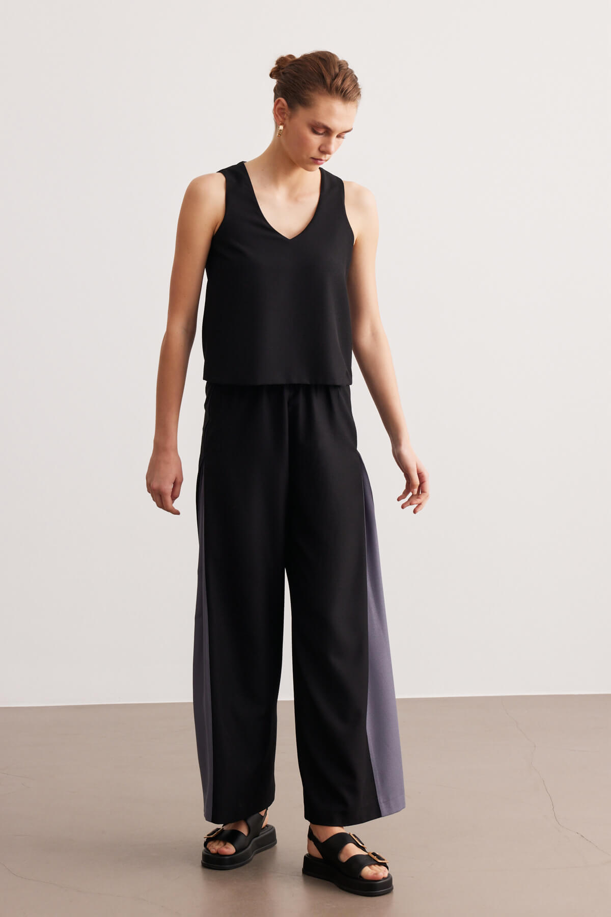 Siyah Basic Krep Takım