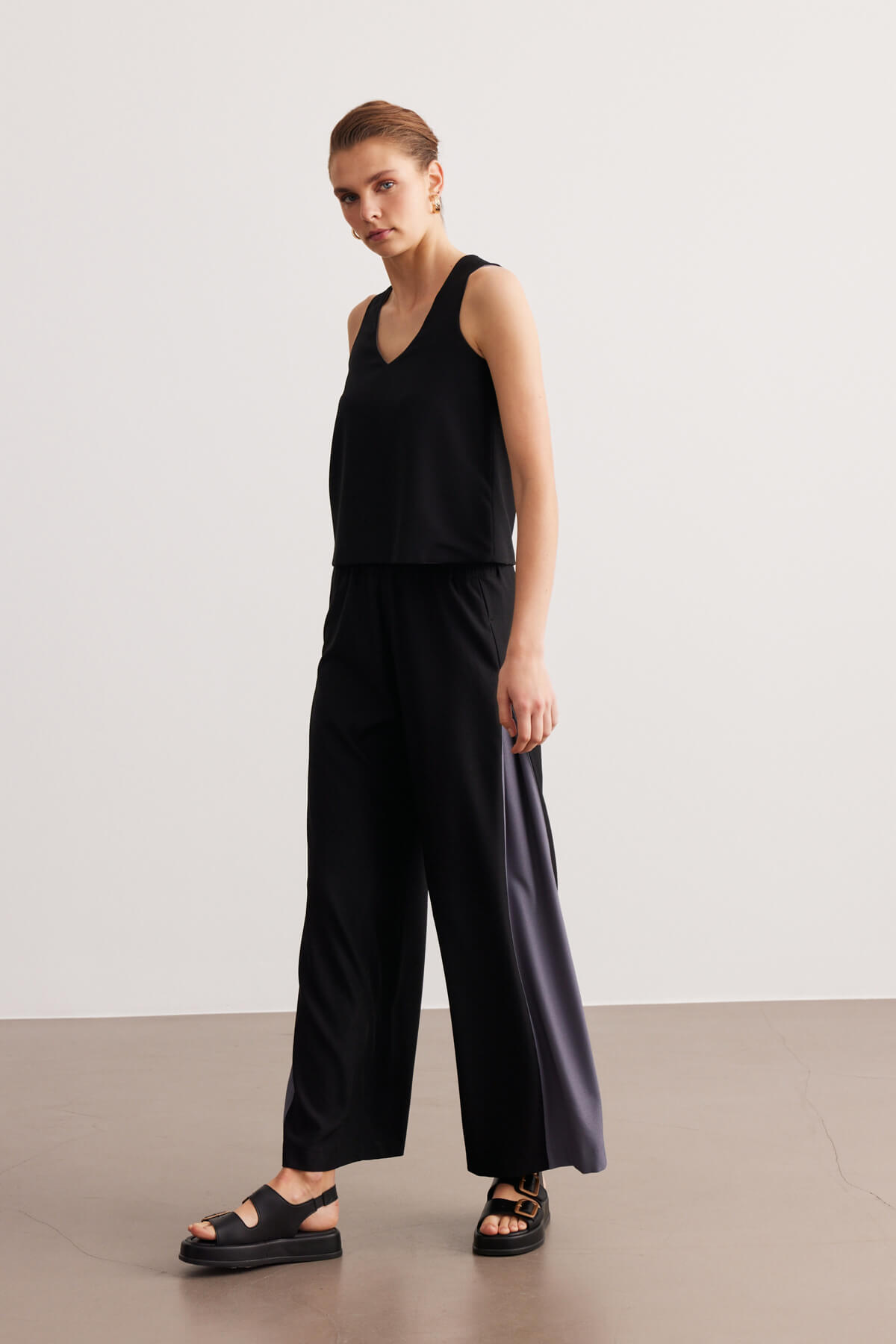 Siyah Basic Krep Takım