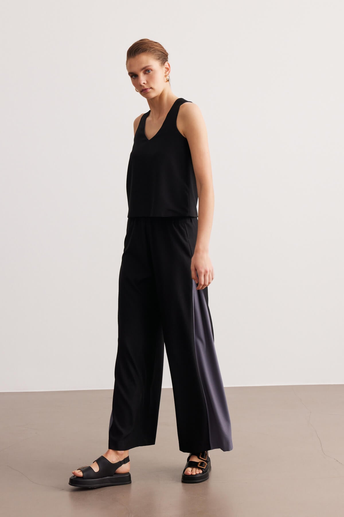 Siyah Basic Krep Takım