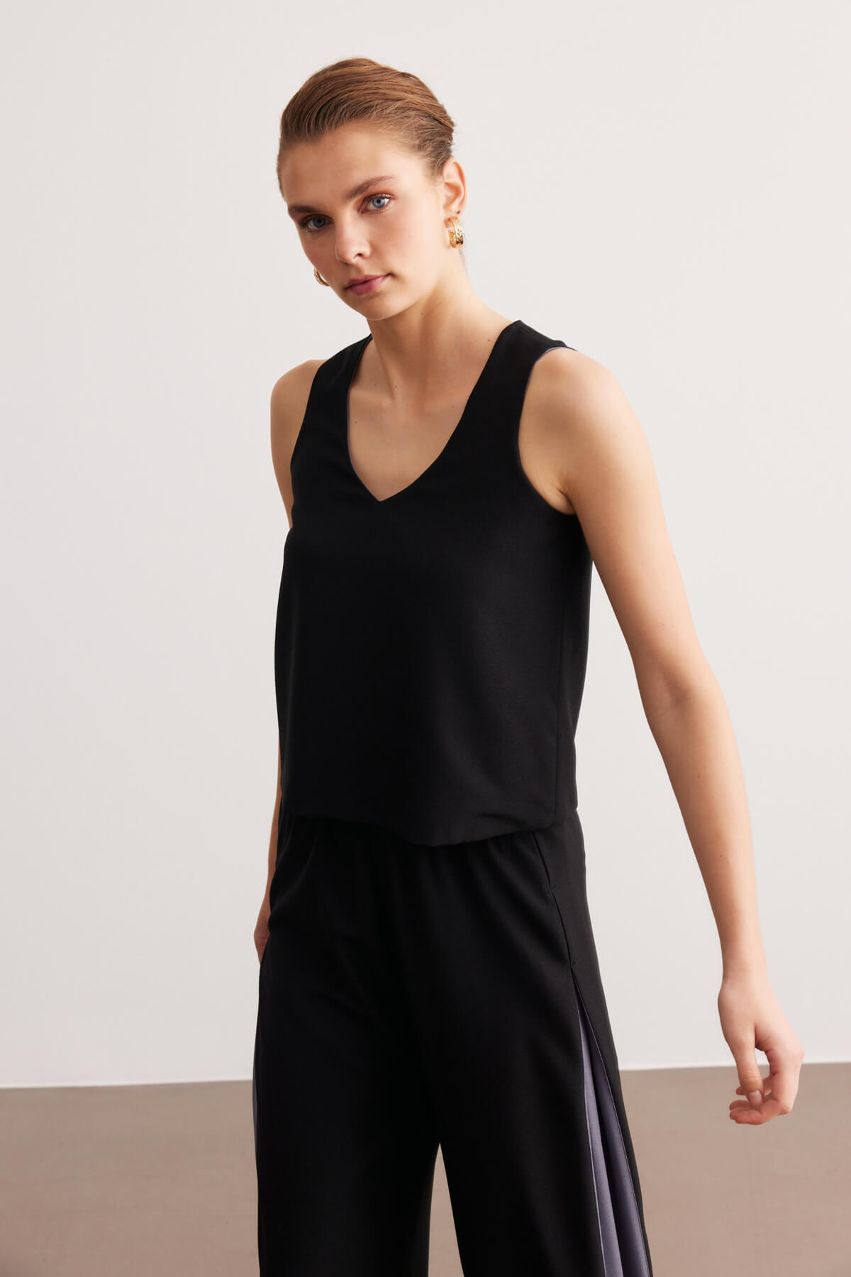 Siyah Basic Krep Takım