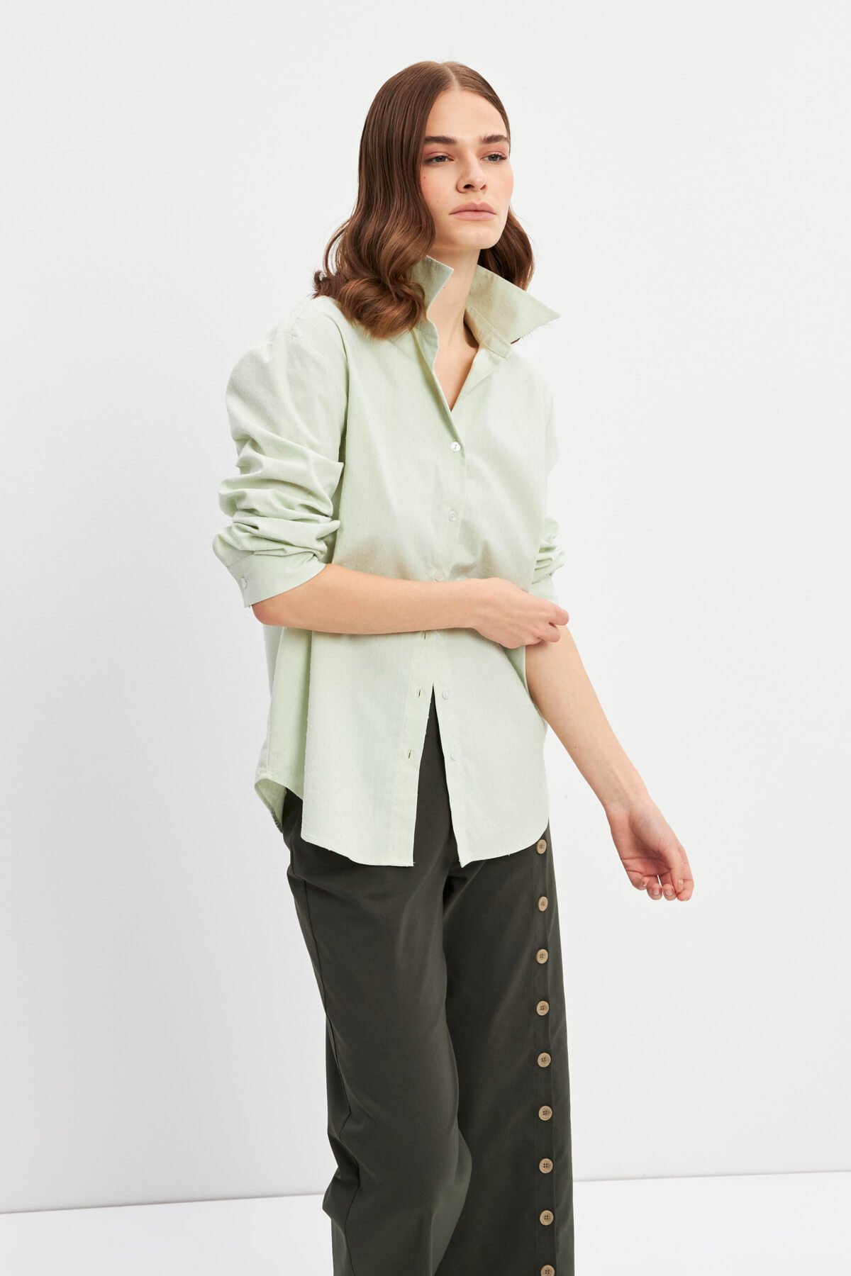 Yeşil Basic Gömlek