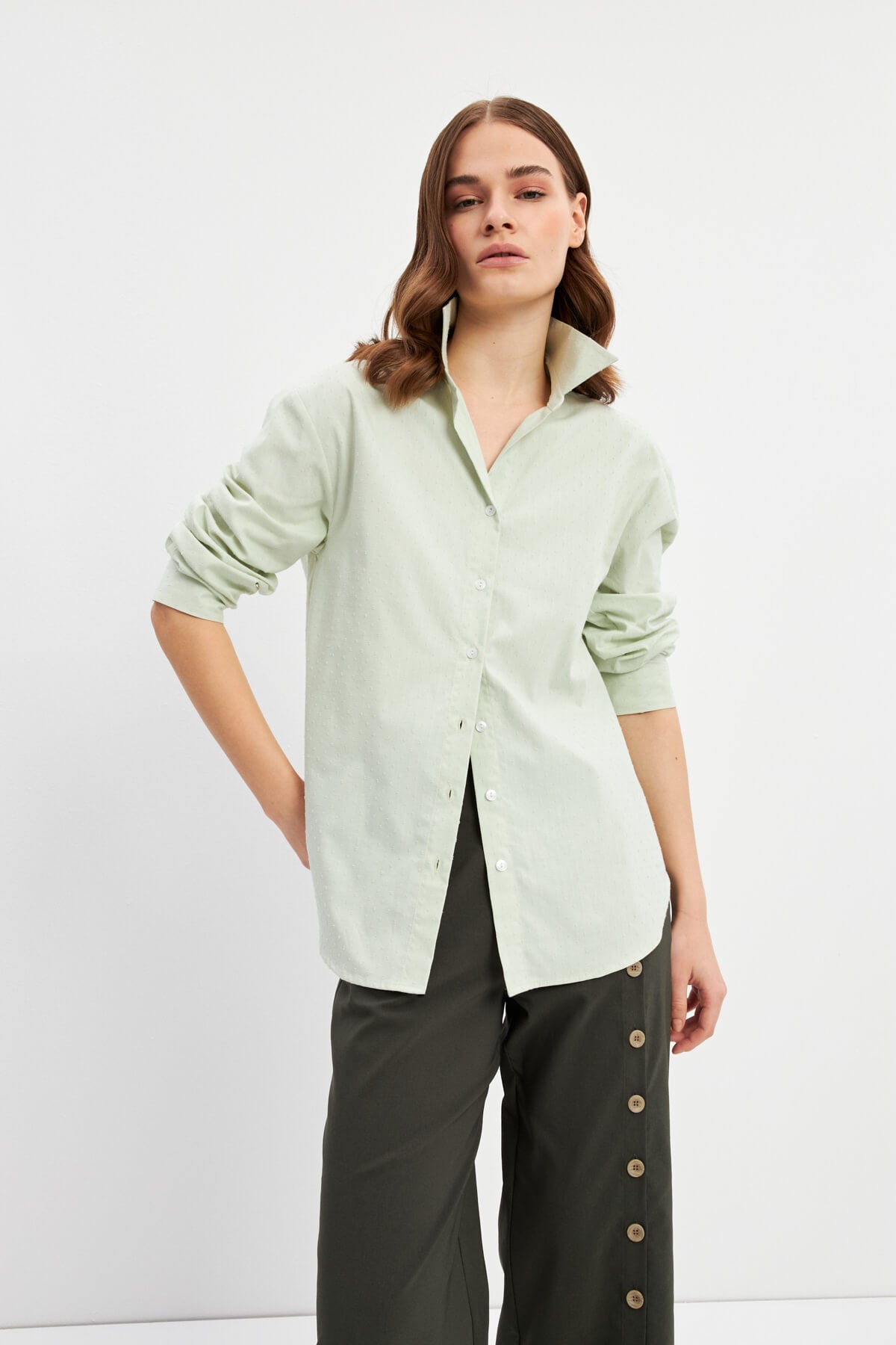 Yeşil Basic Gömlek