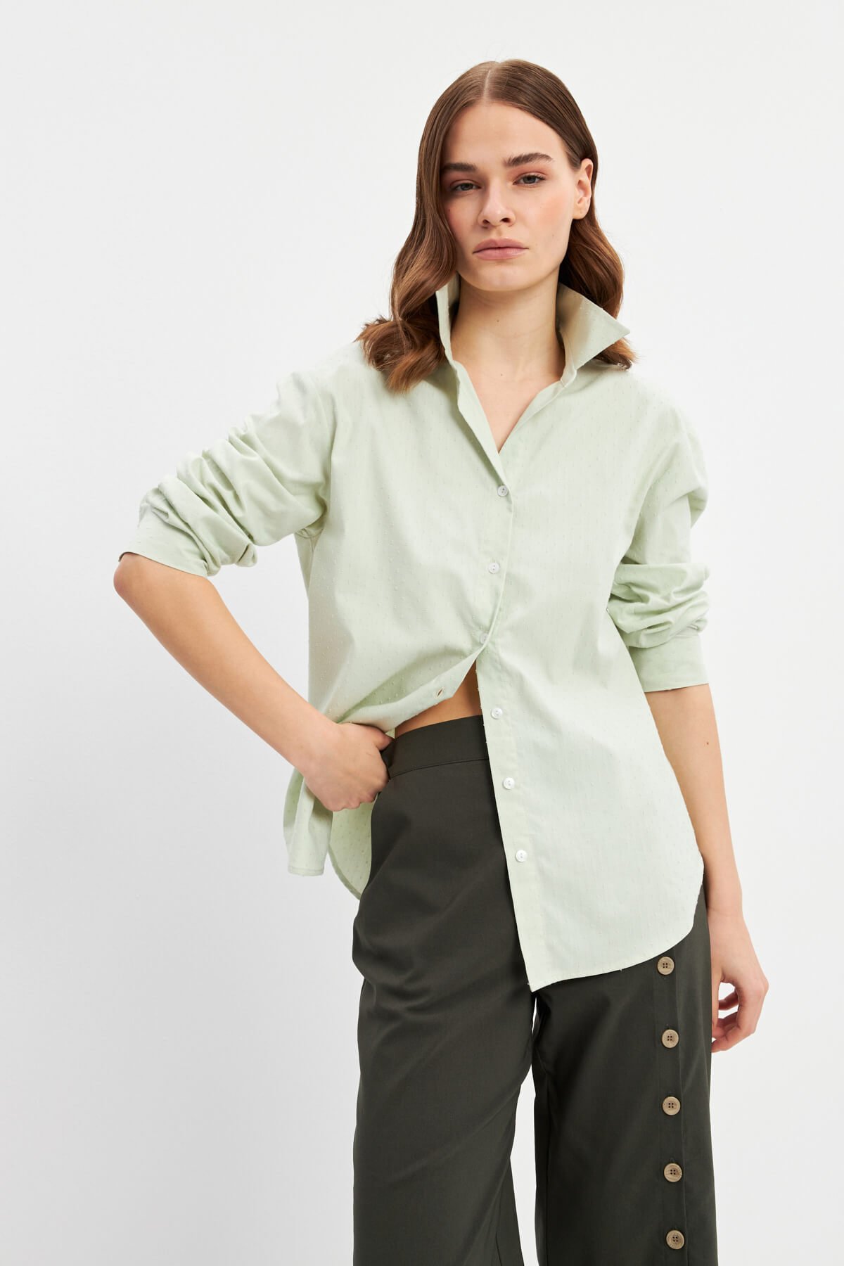 Yeşil Basic Gömlek
