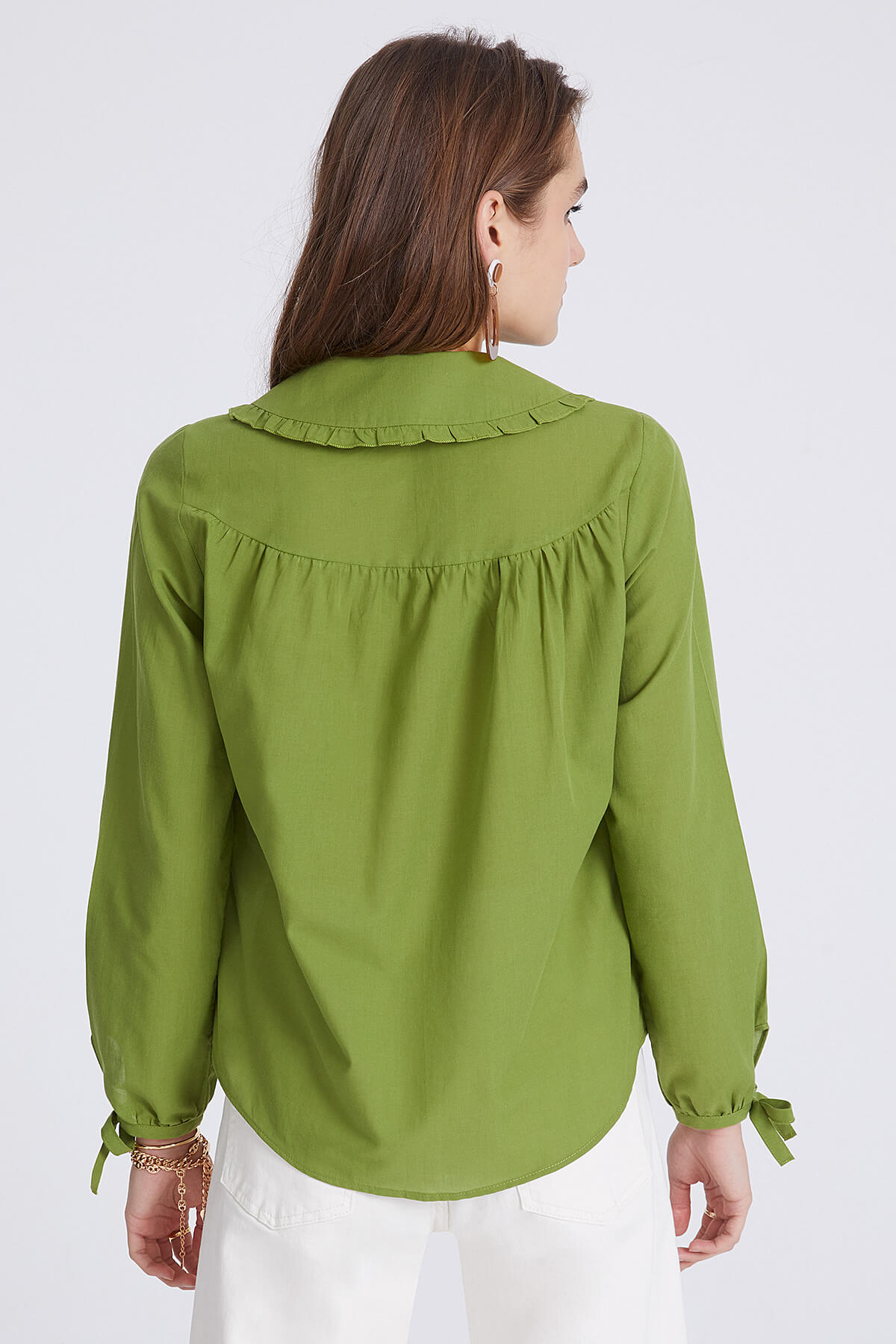 Yeşil Bebe Yaka Gömlek