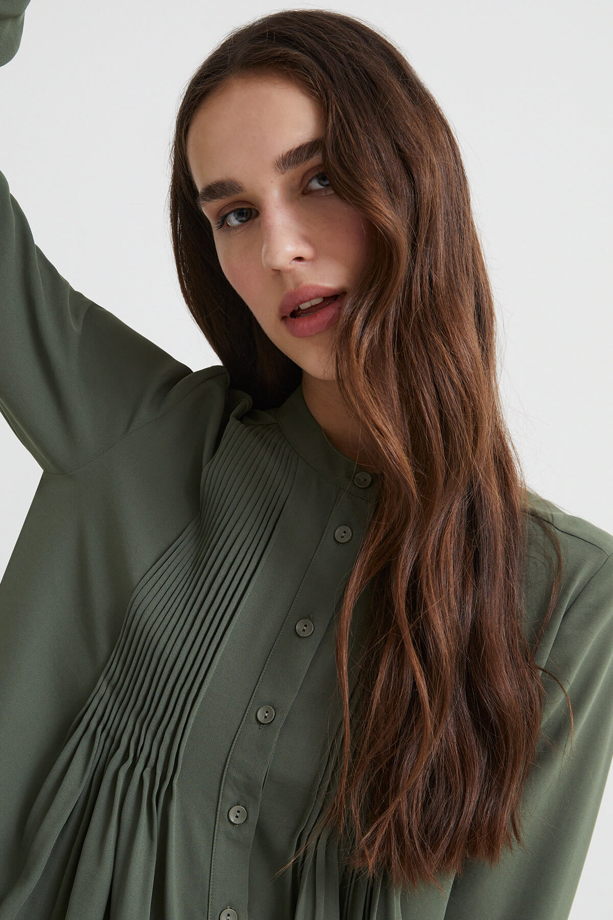 Yeşil Nervürlü Gömlek