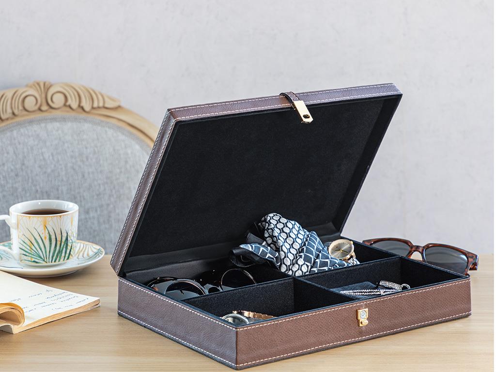 Adele Piele Cutıe De Bıjuterıı 31X22,5X6 Cm Maro