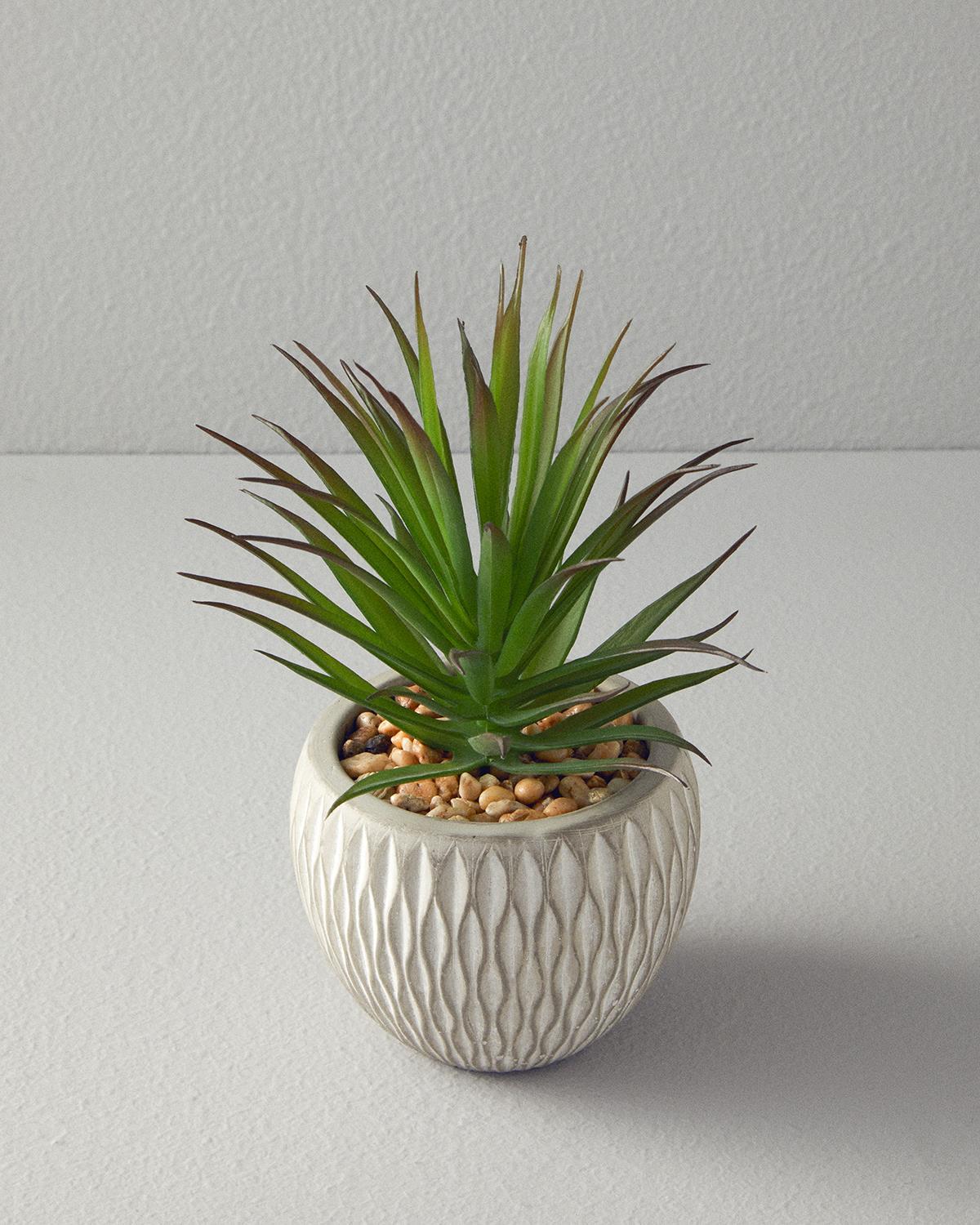 Artificial Flower with Vase 20 cm Gray