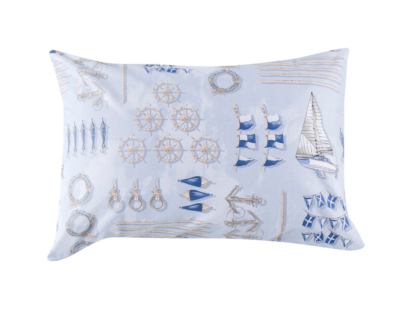 Ahoy căpitane 57 Tel / 144 Numărul de fir 2 set 50x70 cm Albastru