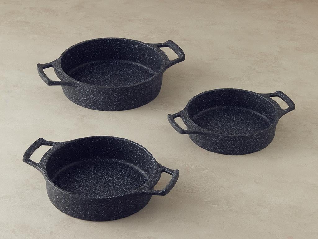 Aluminiu Tigaie Puțin Adâncă 20 cm Negru