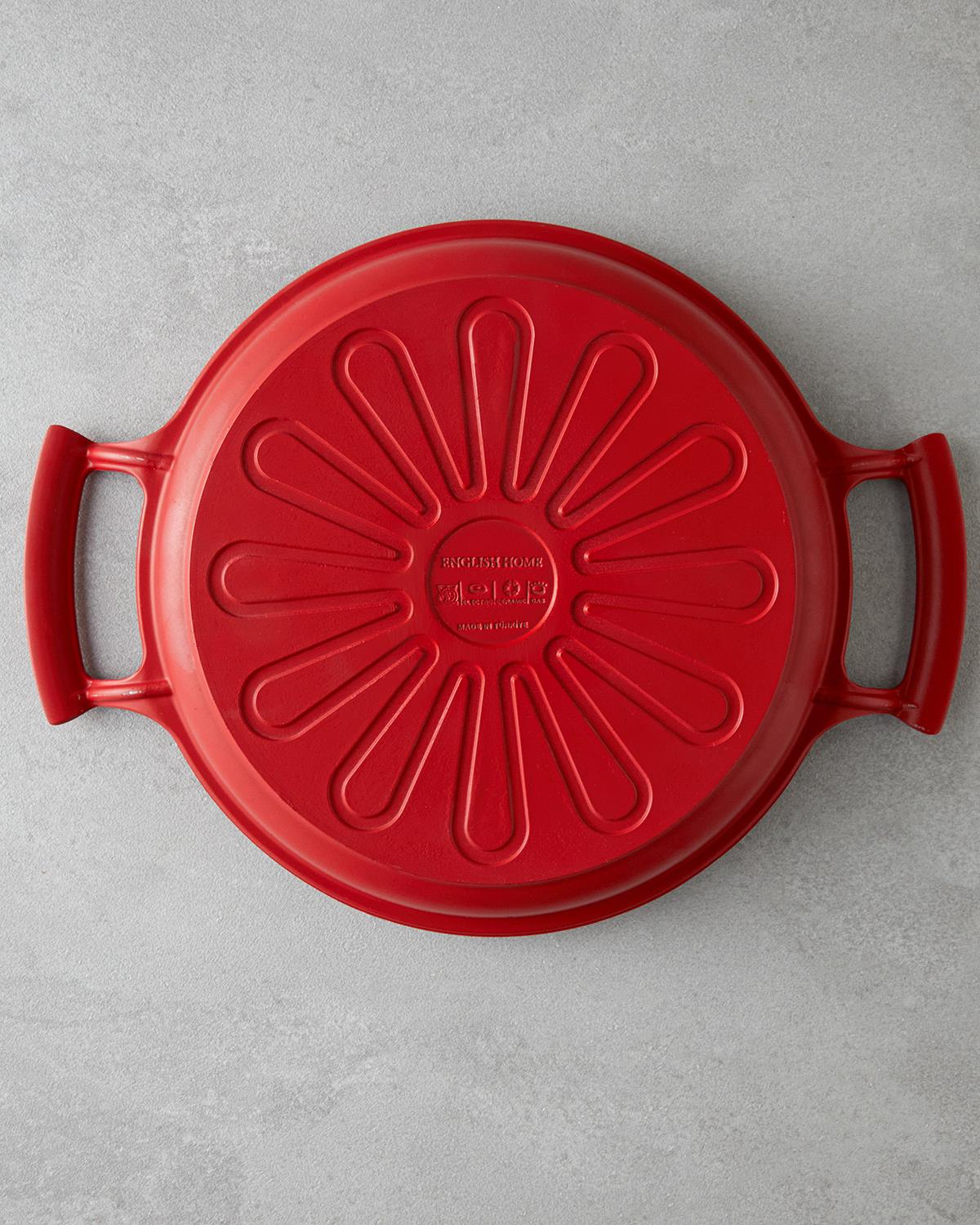 Aluminiu Turnat Tigaie Ouă 20 cm Roșu