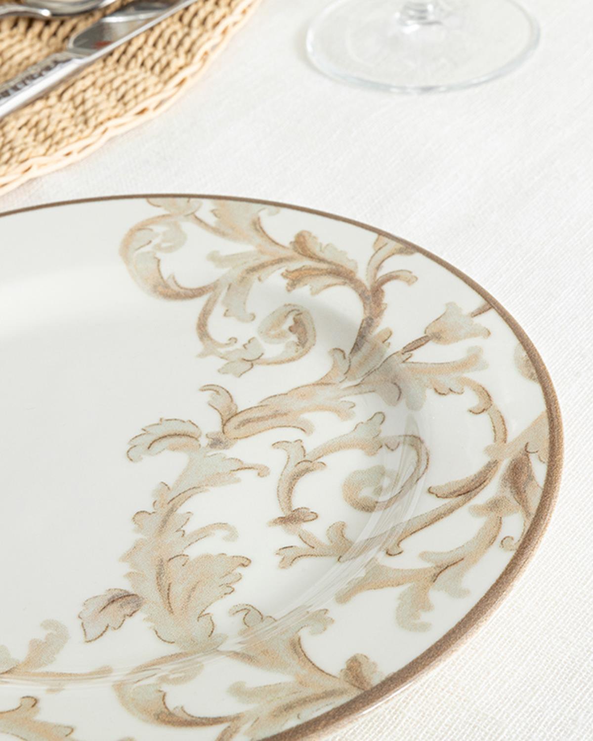Royal Blend Porcelain Table Set 24 ParÃ§a 6 kiÅilik Beige