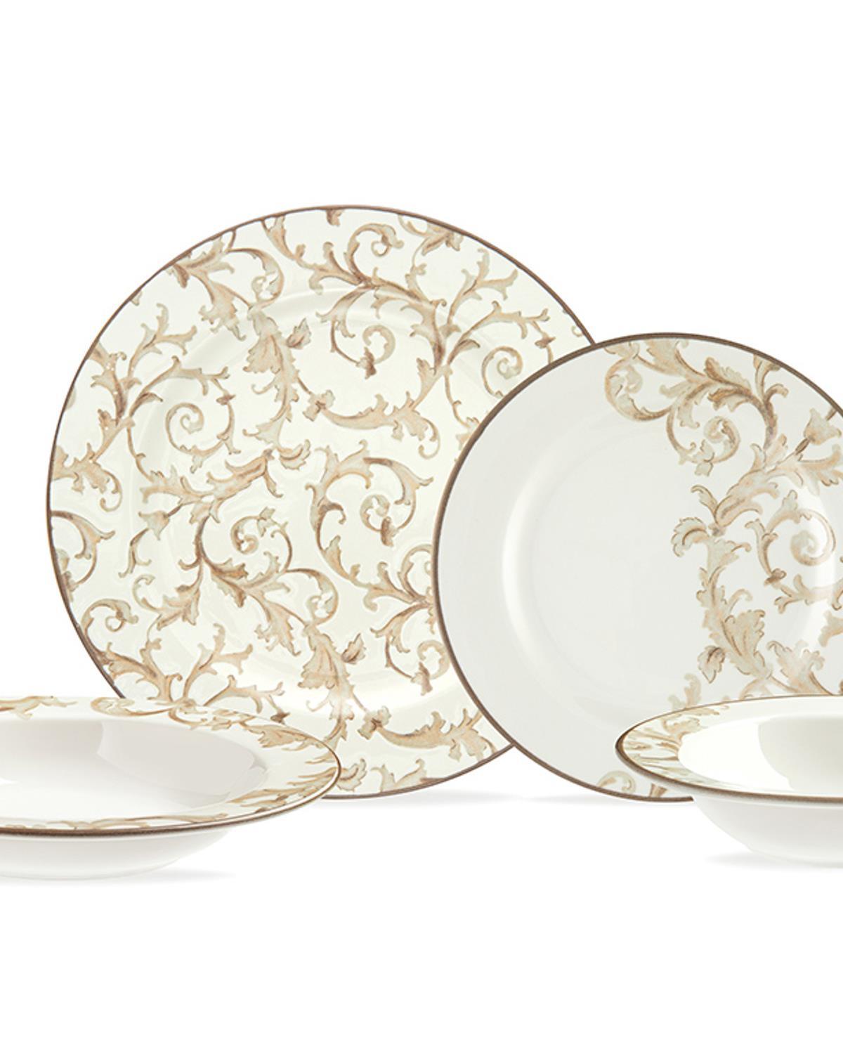 Royal Blend Porcelain Table Set 24 ParÃ§a 6 kiÅilik Beige