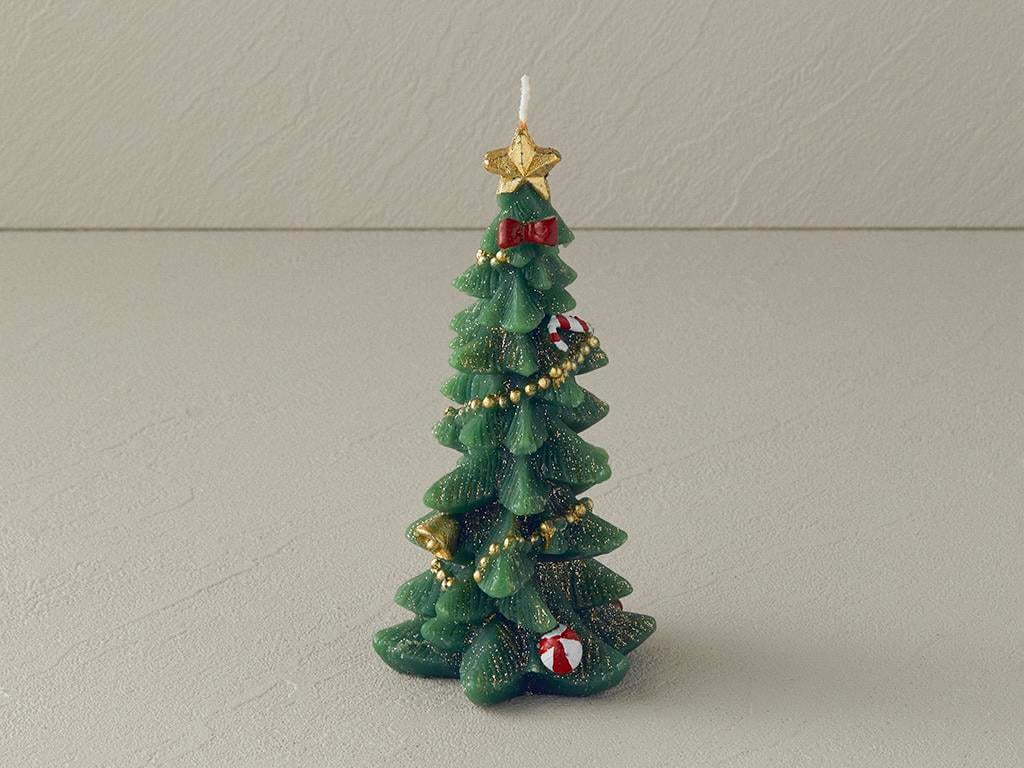 New Year Candle 15 cm Green