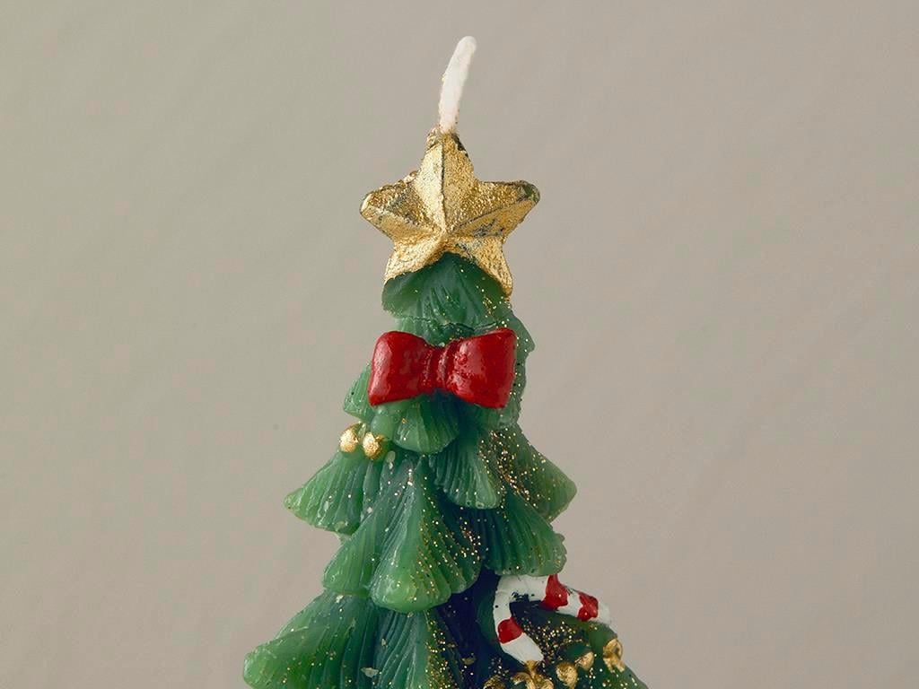 New Year Candle 19 cm Green
