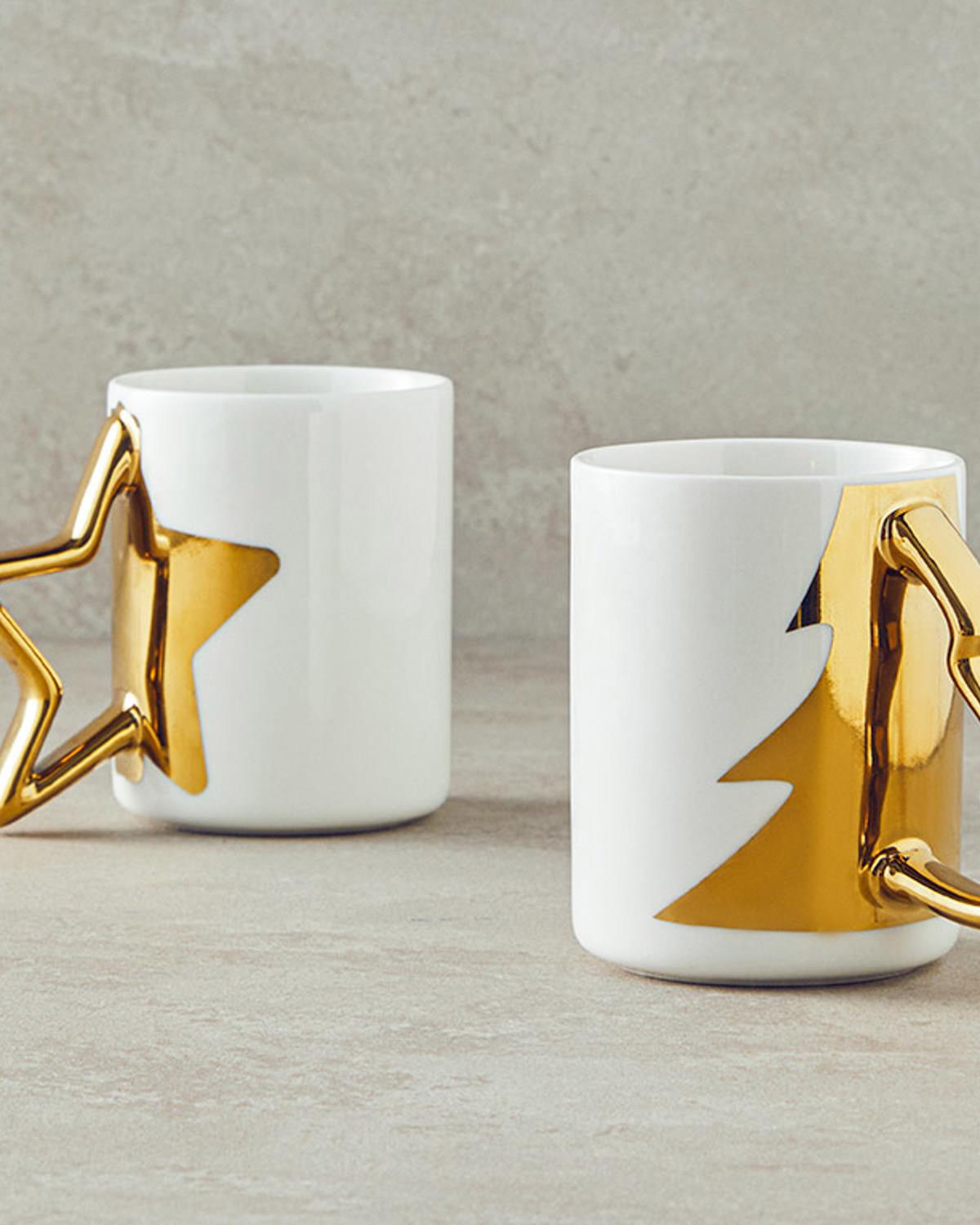 Arbore de iarnă Porțelan New Bone China Cană 400 ml Gold
